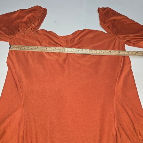 We Are HAH Womens Womens Medium Don't Be Square Bodysuit Burnt Orange Festival - Picture 7 of 10